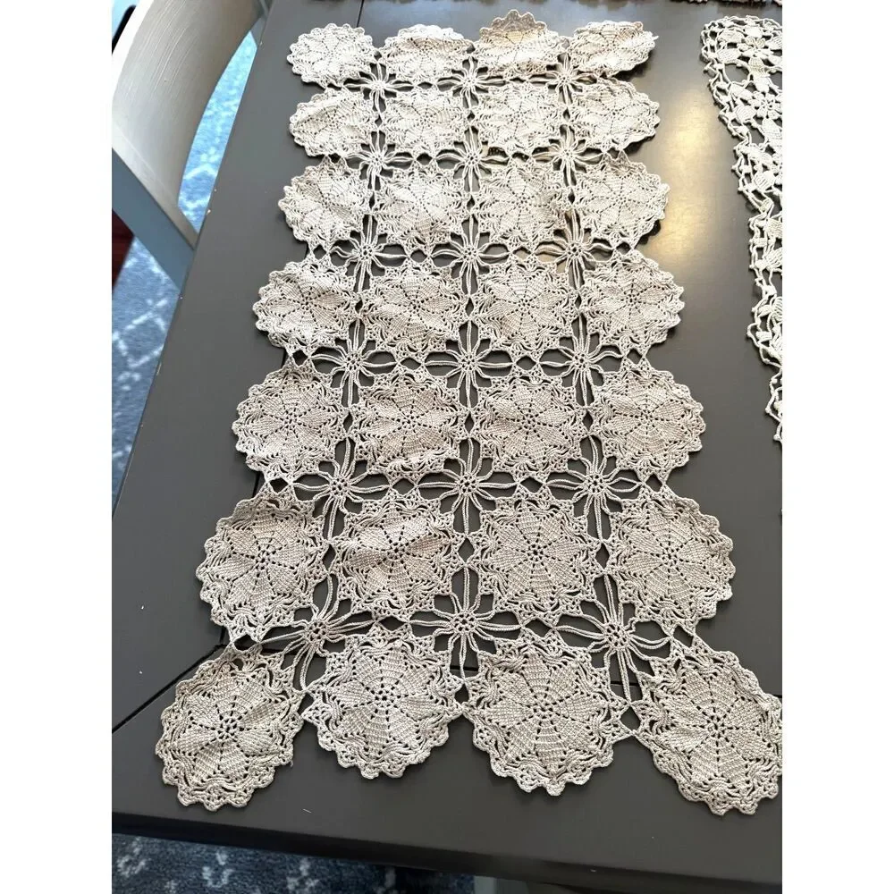 3 vintage hand crocheted doilies great for craft projects